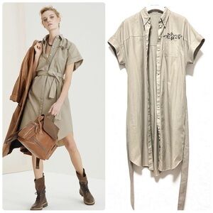Brunello Cucinelli Safari Shirt Dress S